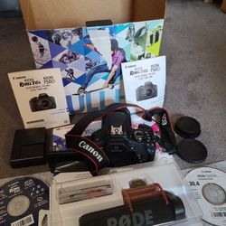 Canon Dslr T6i Rebel Content Creator Kit. Like New  WiFi Equipped