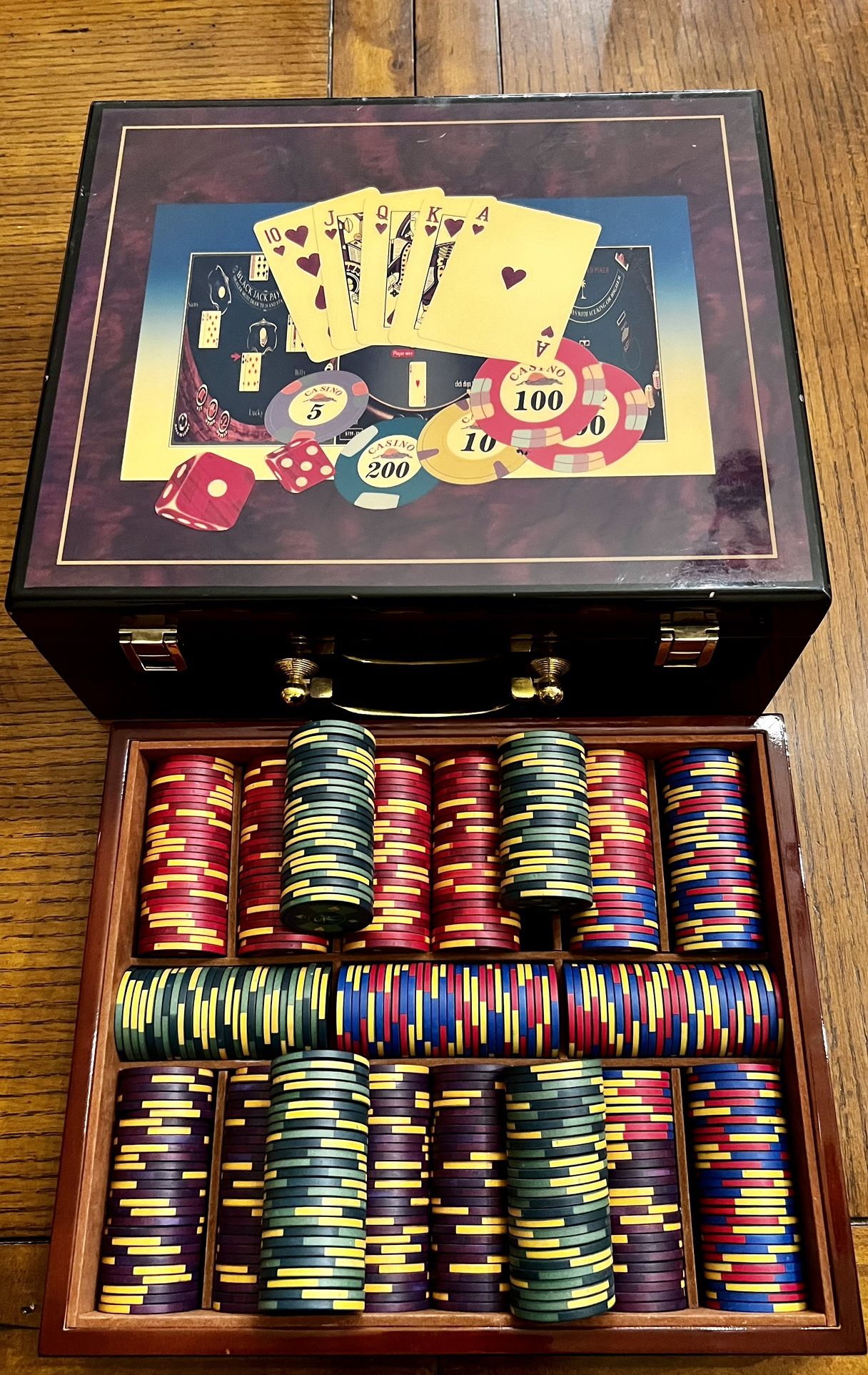 Massive Set Of Clay Poker Chips With Case