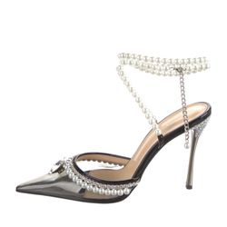 Mach & Mach Diamond Of Elizabeth Pointed Toe Pumps 