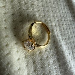 Moissanite Stud Rings 18K Gold