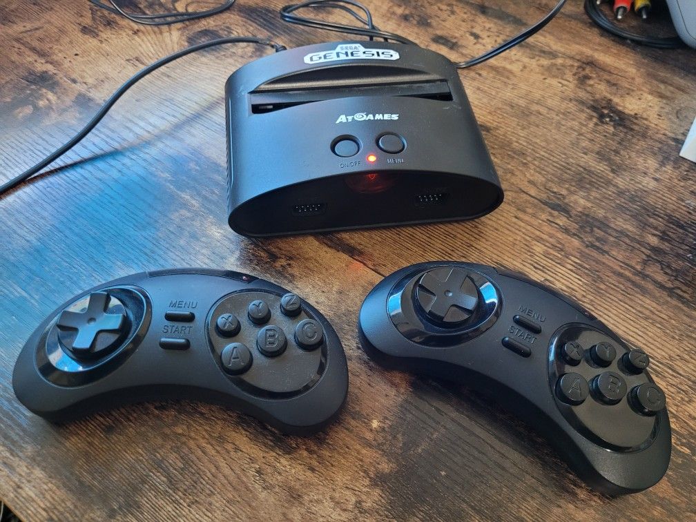 Sega Genesis ATGames Console w/ 80 Built-In Games + 2 Original Boxed Games