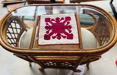 Vintage Rattan Bamboo Compact Honeymoon table set