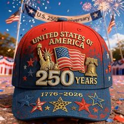 America 250, Red 3D Ball Cap