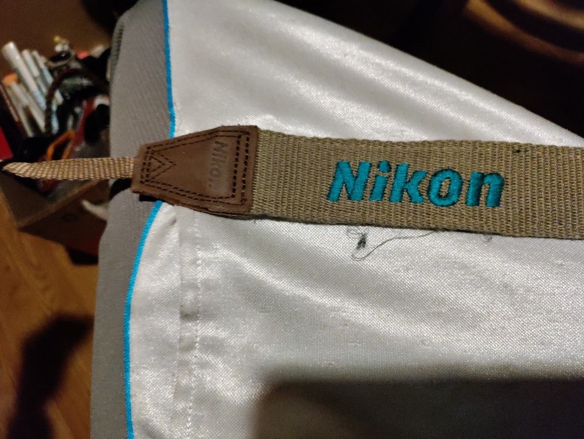 Nikon Camera Strap With Leather Ends 