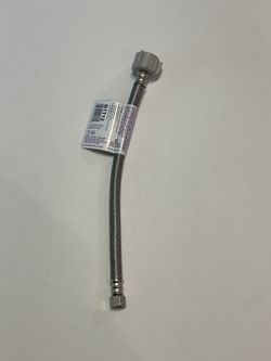 Fluidmaster B1T12 Toilet Connector, Braided Stainless Steel - 3/8 Female Compression Thread x 7/8 Female Ballcock Thread, 12-Inch Length