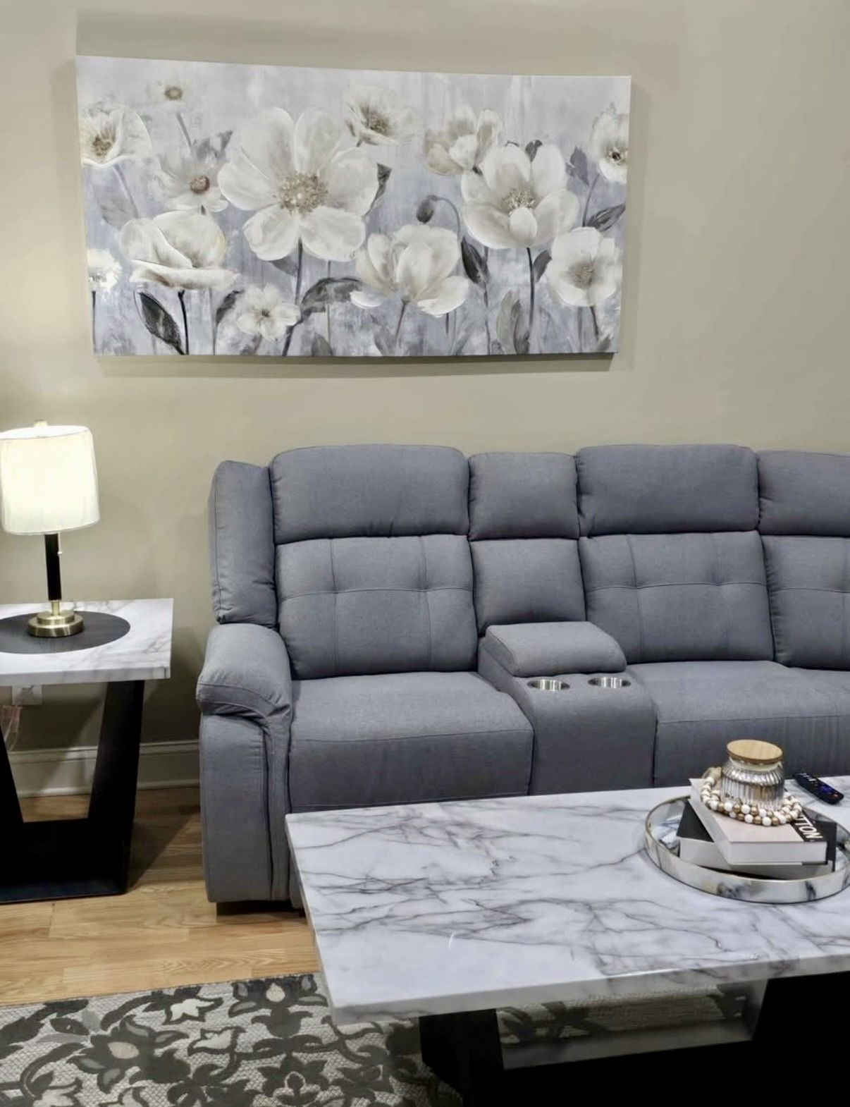 NEW GRAY RECLINER SECTIONAL 🔥 🚚