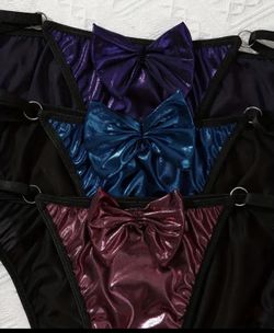 Plus size Bow Sexy panty (3)Pieces Set