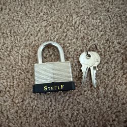 Heavy-Duty SteelF Padlock with 2 Keys