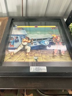 Street Fighter 1991 Framed Shadow Box Art