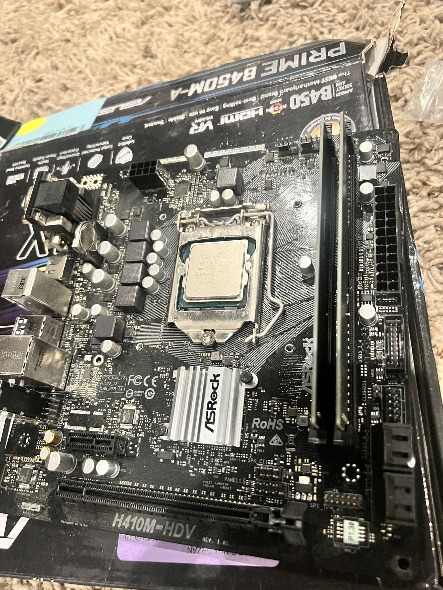 Asrock Mainboard For I5 10400f B460 Steel Legend I5-10400F セット