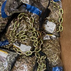 5/16” 25’ G70 Chain With Hooks Made In USA