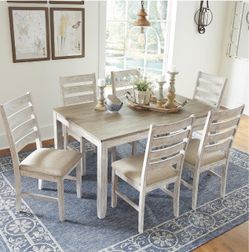 Ashley Signature design 7 piece dining table set for 6