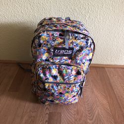 Large Trans By Jansport School Multi Emoticon Emoji Backpack 