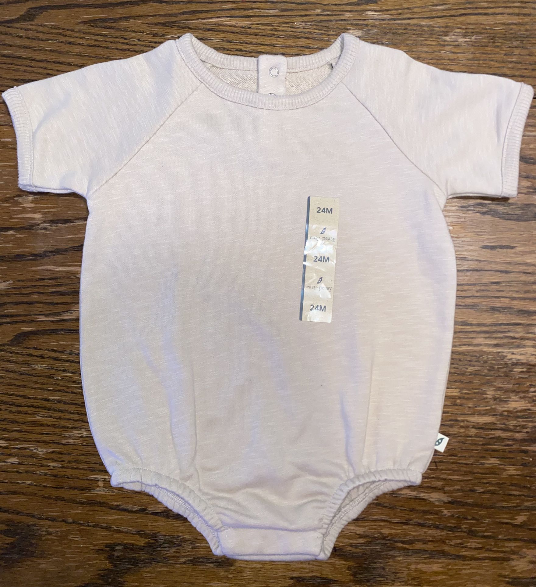 Easy-Peasy Baby Short Sleeve French Terry Solid Bodysuit Size 24M