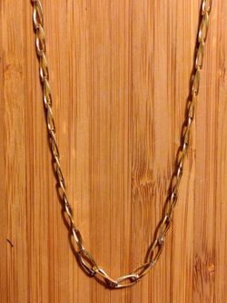 14k solid gold fancy style chain 4mm long 24" grams 11.2