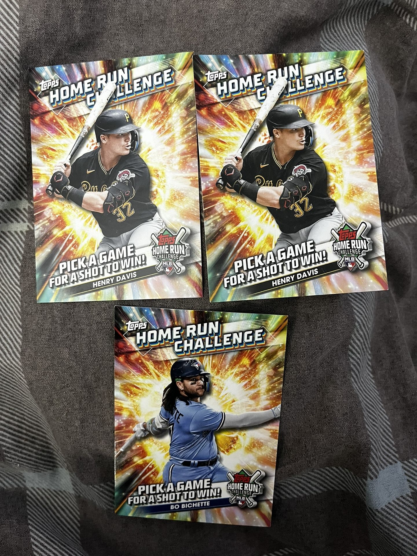 MLB Home Run Challenge Cards