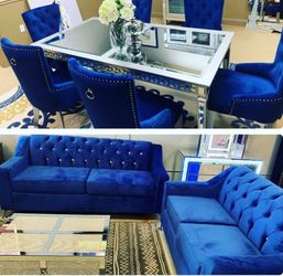 Dining table / 6 chairs $1598..sofa&loveseat $1298..only by order...