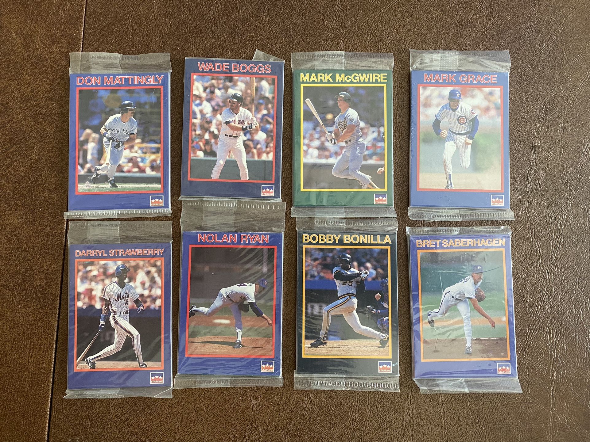 1990 Long John Silver’s Superstar Baseball Complete Set 1-8, 40 Cards. Sealed.