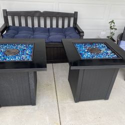 Outdoor Fire Pit Plus Full Gas Tanks