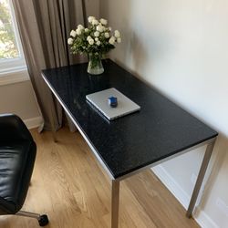 Room And Board Table Black quartz top Dinning Table Kitchen Table Desk 
