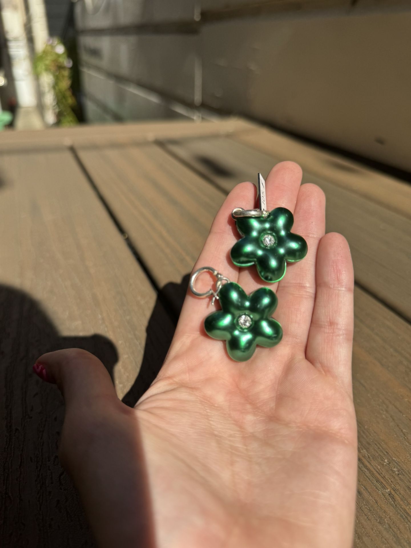 Swarovski Crystal & Sterling Flower Earrings