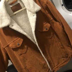 Burnt Orange Levi Sherpa XXL Jacket