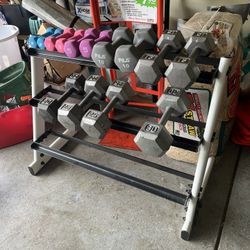 Weight Rack and Weights