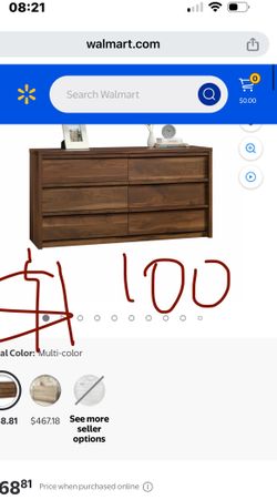 dresser Hardwood Big Storage 8 Drawers