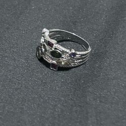 Sterling Silver Ring - Multiple Small CZ