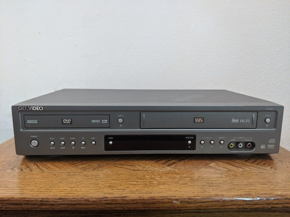 Go Video DV2130 VCR DVD Combo Dual Deck VHS Recorder Player Hi-Fi 4 Head *NICE*