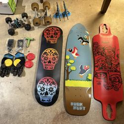 Longboard & Skateboard Equipment Lot