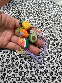 cute Girl Ties Pineapple, Watermelon, Carrot, Strawberry, Avocado