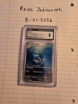 CGC 9  Wartortle 171/165 SV 151 Illustration Rare Holo English 2023