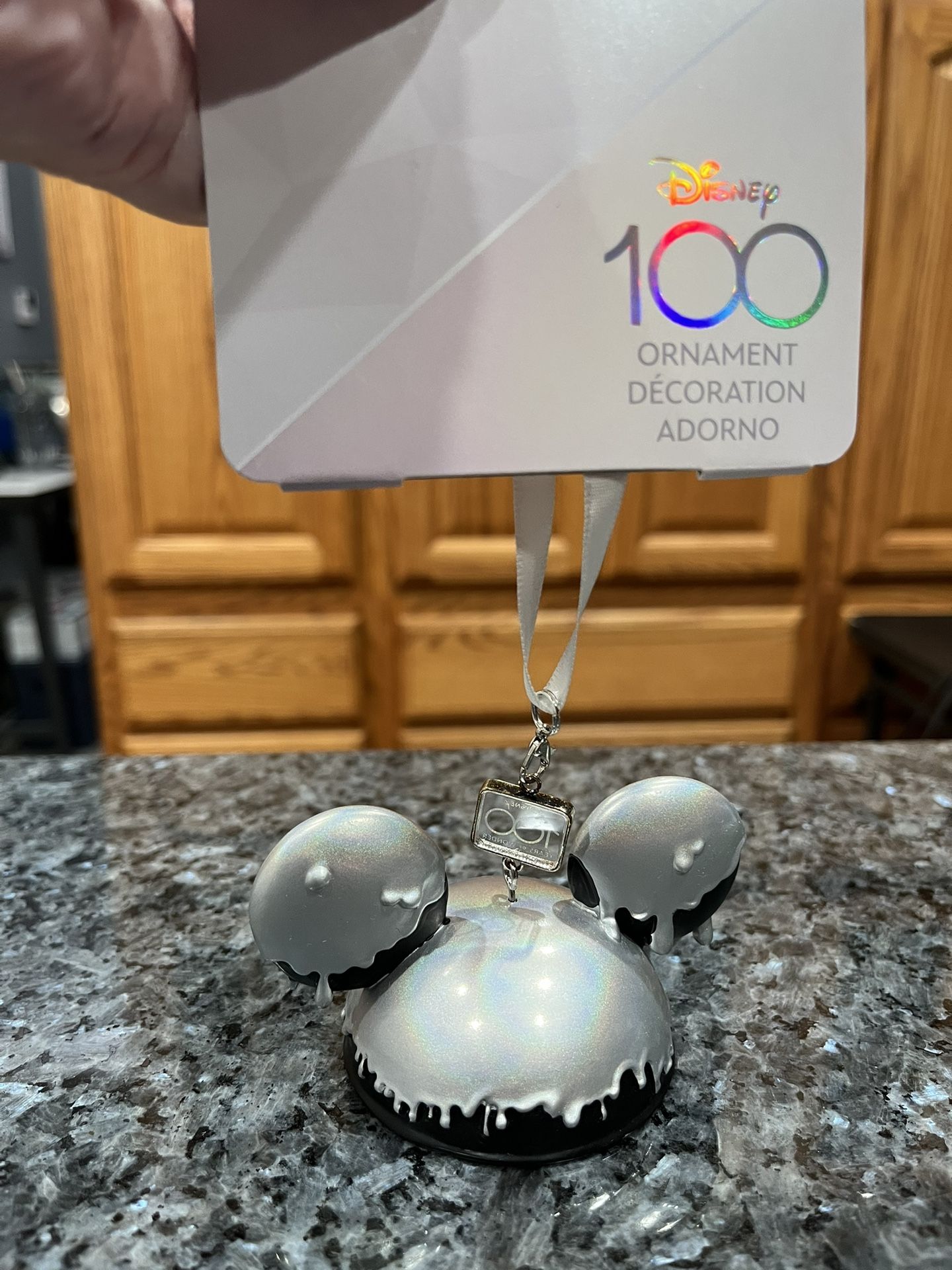 Disney 100th Anniversary Mickey Mouse Ear Hat Ornament. Brand new on original card. Smoke free home