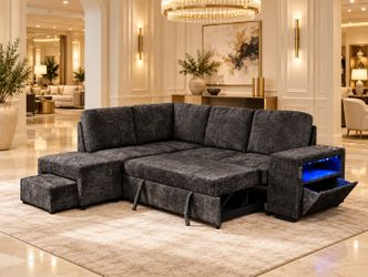 Sleeper Sectional with LED Lighting & Storage 🛋️
