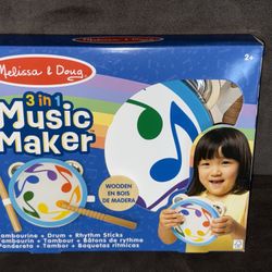 New Melissa & Doug 3 In 1 Music Maker