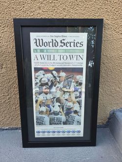 2025 Glass Dodgers Championship frame