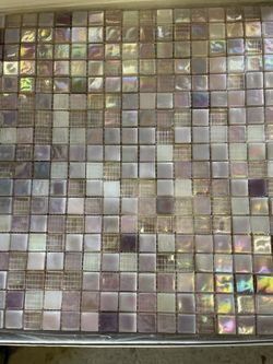 New 5 Boxs Of Pink Mosiac Shimmer Wall Tile 55 Sheets Total