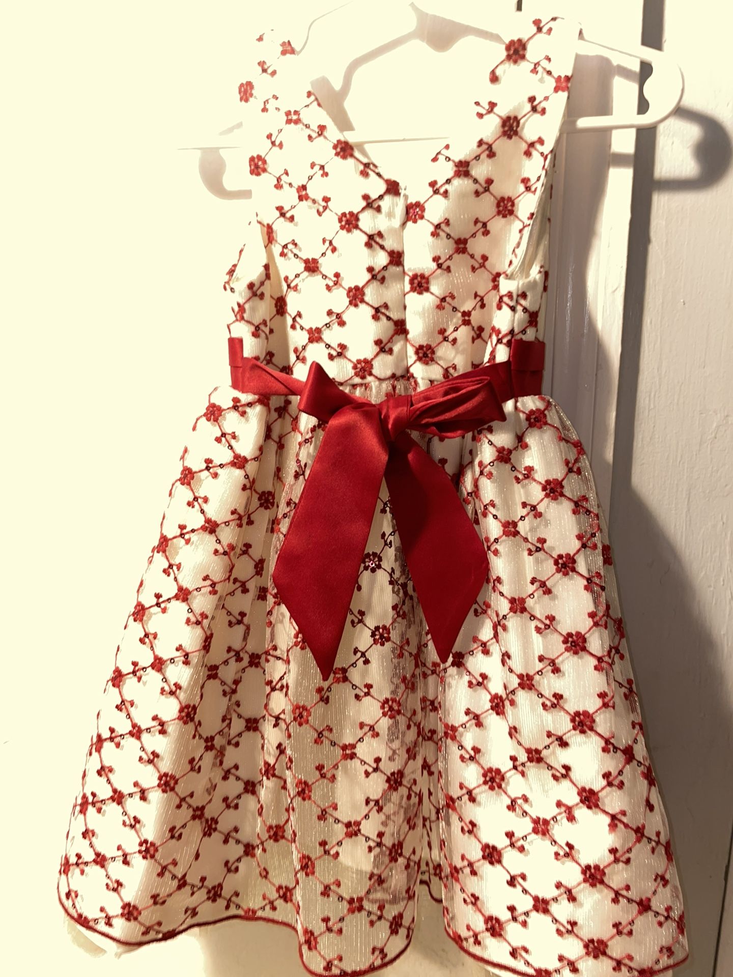 Red Flowery Sparkly Dress