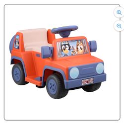 Bluey 6 Volt Ride on Car with Sounds, 6V Battery Powered Toy, Kids and Toddlers Ages 2+