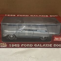 Sun Star 1:18 Die Cast Sky Blue 1963 Ford Galaxie 500 Convertible