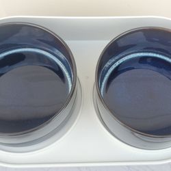 Multiple Sets Of Ceramic Food & Water Bowls & Slow Feeders Starry Sky Color Design