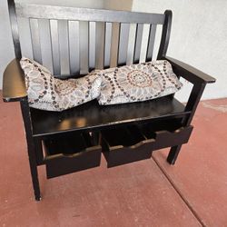 Free: Wooden Entryway Bench With Drawers