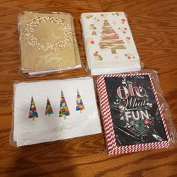 Set Of 60 New Christmas And Holiday Cards With Envelopes 