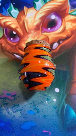 Heady glass cork jar