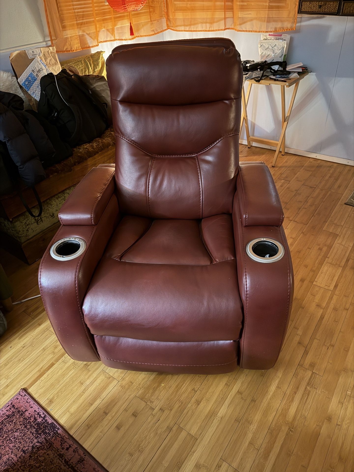 Leather Red Electric Recliner