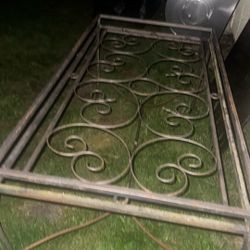Antique Real Hand Made Iron Patio Table Set