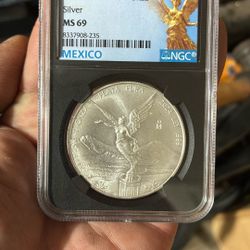 2025 NGC MS69 Mo 1oz Silver Libertad 