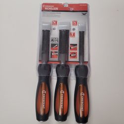 Nicholson WoodChuck 4-in-1 Combination Chisel/Wood Rasp (3-Piece)