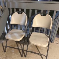 Lifetime Plastic Folding Chairs - Set of 2